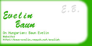 evelin baun business card